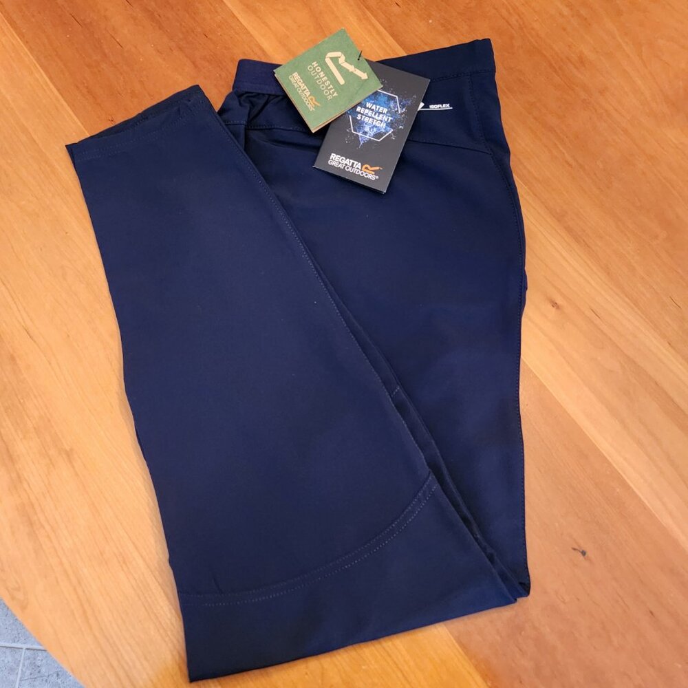 Regatta Pentre Stretch Womens Hiking Trousers Navy Water Repellent US Sz 16 NWT